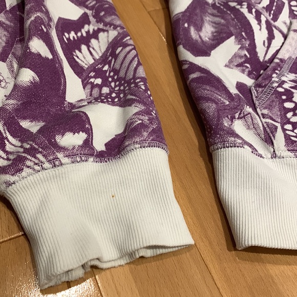 Unique TNA Aritzia Butterfly Full Zip Purple & White Hoodie - size M - Picture 7 of 16
